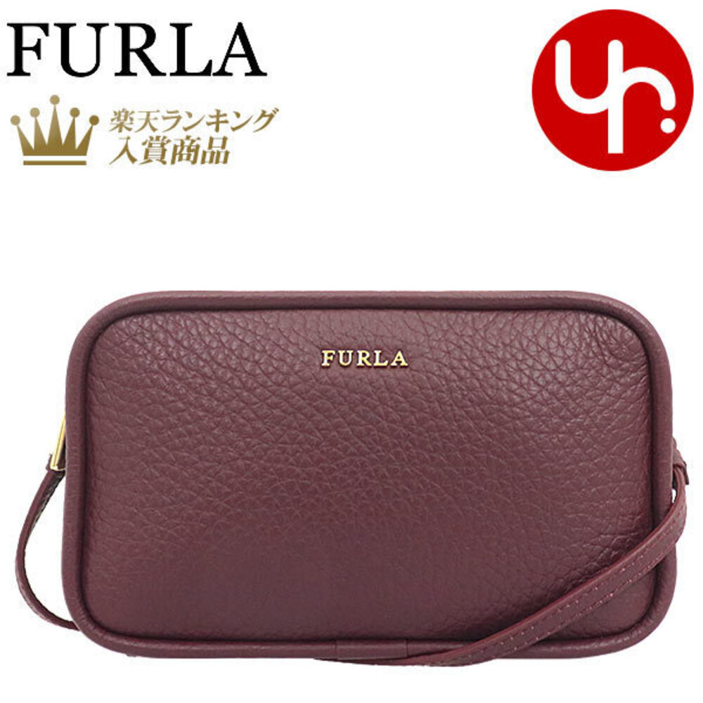 FURLA CHO burgundy Red Shoulder Bag Lily Leather Crossbody